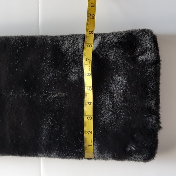 White House Black Market Faux-Fur Leopard Print Scarf Wrap Puffer Stole - Picture 8 of 10